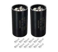 PATIKIL Motor Start Capacitor, 2 Pcs 378-454uF/Mfd 110-125V 50/60Hz CD60 Run Capacitor Motor Starting Capacitor for Electric Motor Starts Running