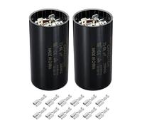 PATIKIL Motor Start Capacitor, 2 Pcs 72-86uF/Mfd 250V 50/60Hz CD60 Run Capacitor for Electric Motor Starts, Black