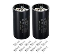 PATIKIL Motor Start Capacitor, 2 Pcs 86-103uF/Mfd 250V 50/60Hz CD60 Run Capacitor for Electric Motor Starts, Black