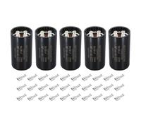 PATIKIL Motor Start Capacitor, 5 Pcs 216-259uf 125V 50/60Hz CD60 Run Capacitor Motor Starting Capacitor for Electric Motor Starts Running, Black