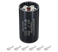 PATIKIL Motor Start Capacitor, 59-71uF/Mfd 250V 50/60Hz CD60 Run Capacitor Motor Round Starting Capacitor for Electric Motor Starts Running, Black