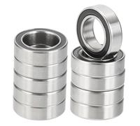 PATIKIL MR148-2RS Deep Groove Ball Bearing 8mm x 14mm x 4mm, 10 Pack Double Rubber Sealed Miniature Bearings for Electric Motor Industrial Machine, Black&Silver