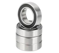PATIKIL MR148-2RS Deep Groove Ball Bearing 8mm x 14mm x 4mm, 4 Pack Double Rubber Sealed Miniature Bearings for Electric Motor Industrial Machine, Black&Silver