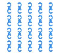 PATIKIL MTB Bike Brake Cable Clasp, 20pcs Rotatable Bicycle S-Hook Style Clip Cross Line Brake Gear Housing Cable Hose Guide for MTB Bicycle Road, Blue