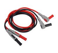 PATIKIL Multimeter Test Lead Set, 1000V/15A 4mm Banana Plug Male to Male Straight Angle to Right Cable Line Wire for Electrical Testing, Black Red