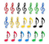 PATIKIL Music Note Clips, 20pcs Music Paper Clip Holder, Plastic Music Book Clip Bookmarks Stationery Clips for Paper Book Music Invitation Card Notebook