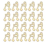PATIKIL Musical Charm, 100Pcs Mini Music Pendant Charm Bulk Vintage Metal Instrument Notes Designer DIY for Making s s Wedding Crafts, Gold
