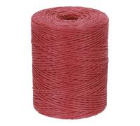 PATIKIL Natural Cotton Raffia Yarn 328 Yard, Crochet Raffia Paper Ribbon for DIY Sun Hat Beach Bag Crochet Yarn Wrapping Knitting, Red