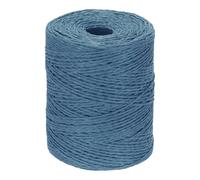 PATIKIL Natural Cotton Raffia Yarn 328 Yard, Crochet Raffia Paper Ribbon for DIY Sun Hat Beach Bag Crochet Yarn Wrapping Knitting, Navy Blue