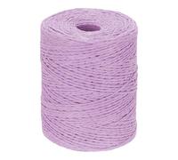 PATIKIL Natural Cotton Raffia Yarn 328 Yard, Crochet Raffia Paper Ribbon for DIY Sun Hat Beach Bag Crochet Yarn Wrapping Knitting, Light Purple