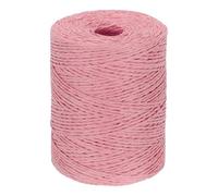 PATIKIL Natural Cotton Raffia Yarn 328 Yard, Crochet Raffia Paper Ribbon for DIY Sun Hat Beach Bag Crochet Yarn Wrapping Knitting, Pink
