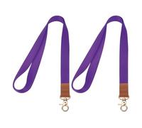 PATIKIL Neck Lanyard, 2 Set Long ID Badge Lanyard with Lobster Clasp for Teacher Women Men Keychain Lanyard Strap for Wallet Keys ID Card Whistle, Dark Purple