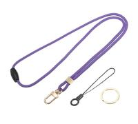 PATIKIL Neck Lanyard Strap for Keys, Adjustable ID Badges Holder Long Keychain Lanyard with Metal Buckle for Men Women Card Wallets, Purple