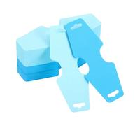 PATIKIL Necklace & Bracelet Display Cards 200 Pcs Jewelry Blank Card Holder Jewelry Packaging for Hanging Necklaces Chokers Earrings Hair Band Accessories (Light Blue/Blue, 5x2 Inch)