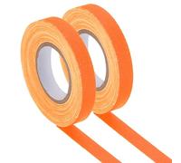 PATIKIL Neon Gaffer Cloth Tape, 0.4 Inch x 65.6 Feet Colored Cotton Glow Tape Markers Fluorescent Blacklight Glow in the Dark Reflect Tape Stickers for Party Decorations, Orange