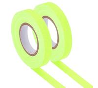 PATIKIL Neon Gaffer Cloth Tape, 0.4 Inch x 65.6 Feet Colored Cotton Glow Tape Markers Fluorescent Blacklight Glow in the Dark Reflect Tape Stickers for Party Decorations, Yellow