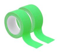 PATIKIL Neon Gaffer Cloth Tape2.5cm x 5 Meters, 2 Roll Fluorescent Adhesive Tape Black Light Glow Tape for Stage Party Play Grid DIY Art Crafts, Green