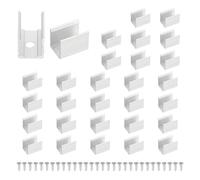 PATIKIL Neon Rope Light Mounting Brackets, 30 Pcs Neon LED Lights Aluminum Install Fixing Clips Accessories for 12x12mm Silicone Neon Sign Flex Strip Lighting