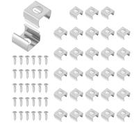 PATIKIL Neon Rope Light Mounting Brackets, 70 Pcs Neon LED Lights Stainless Steel Install Fixing Clips Accessories for 7.6mm Silicone Neon Sign Flex Strip Lighting