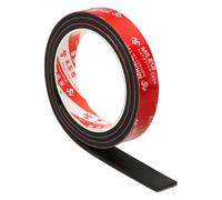 PATIKIL Neoprene Rubber Strips 20mm Wide x 4.3mm Thick x 1 Meter Long, Self Adhesive Solid Rubber Sheet for Shock Absorption Gasket DIY Crafts Sealing Weather Striping, Black