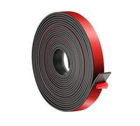 PATIKIL Neoprene Rubber Strips 25mm Wide x 2mm Thick x 6 Meters Long, Self Adhesive Solid Rubber Sheet for Shock Absorption Gasket DIY Crafts Sealing Weather Striping, Black
