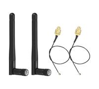 PATIKIL Network Antenna 2.4Ghz 3dBi, 2Pcs 8 Inch UFL to RP-SMA Female Pigtail Cable Wireless Card Antenna for Mini PCIe Card Wireless Routers PC Desktop Repeater FPV Drone
