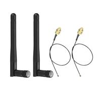 PATIKIL Network Antenna 2.4Ghz 3dBi, 2Pcs 9.8 Inch UFL to RP-SMA Female Pigtail Cable Wireless Card Antenna for Mini PCIe Card Wireless Routers PC Desktop Repeater FPV Drone
