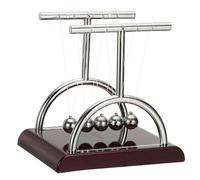 PATIKIL Newtons Cradle, Newton's Cradle Pendulum 5 Balance Balls Desk Toys Gravity Ball Cool Funny for Physics Toys Adults Science Men Office Desk Decor Home Gift, T-shaped, M