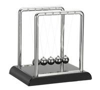 PATIKIL Newtons Cradle, Newton's Cradle Pendulum 5 Balance Balls Desk Toys Gravity Ball Cool Funny for Physics Toys Adults Science Men Office Desk Decor Home Gift, Black, M