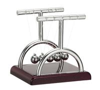 PATIKIL Newtons Cradle, Newton's Cradle Pendulum 5 Balance Balls Desk Toys Gravity Ball Cool Funny for Physics Toys Adults Science Men Office Desk Decor Home Gift, T-shaped, S