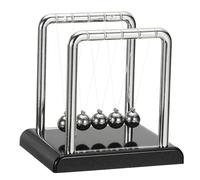 PATIKIL Newtons Cradle, Newton's Cradle Pendulum 5 Balance Balls Desk Toys Gravity Ball Cool Funny for Physics Toys Adults Science Men Office Desk Decor Home Gift, Black, S