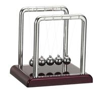 PATIKIL Newtons Cradle, Newton's Cradle Pendulum 5 Balance Balls Desk Toys Gravity Ball Cool Funny for Physics Toys Adults Science Men Office Desk Decor Home Gift, Red, S