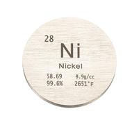 PATIKIL Nickel Disc, 1 Inch Ni Density Circle Sheets Plates High Density Element Cube Unique Metal Periodic Table for Collections Lab Experiment Chemistry Teacher Scientific