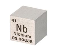 PATIKIL Niobium Cube, 10mm Nb-Density Cube High Density Element Cube Unique Metal Cube Periodic Table of Elements Collections Lab Experiment Teacher Scientific Classes