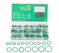 PATIKIL Nitrile Rubber O-Ring Assortment Kit, 270pcs 18 Size Seal Gasket Set for Automotive AC Compressor Professional Faucet Plumbing Pressure Washer Seal, Green