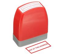 PATIKIL No at This Address Notice Stamp Self Inking, Red Ink Office Pre Inked Message Stamp for Business, Red