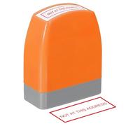 PATIKIL No at This Address Notice Stamp Self Inking, Red Ink Office Stamps Pre Inked Message Refillable Business Stamper, Orange