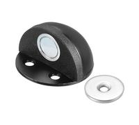 PATIKIL No Drilling Magnet Door Stop, 1 Pack Dome Shaped Floor Mount Door Stopper Self Adhesive Wall Protector Catch Door Holder for Home Office Bedroom Keep Door Open, Black