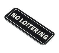 PATIKIL No Loitering Sign Acrylic 6"x2" Self Adhesive Door Sign Sticker | Black,Symbol for Office,Home,Business,Hotel,Warehouse