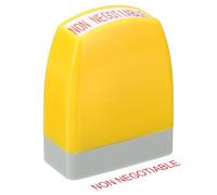 PATIKIL Non Negotiable Notice Stamp Self Inking, Red Ink Office Stamps Pre Inked Message Stamp Refillable Business Stamp, Yellow