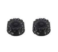 PATIKIL Notched Speed Knobs Speed Volume Tone Control Knobs 6mm/0.24" Black for LP Style Electric Guitar Bass Musical Instrument Part Replacement Pack of 2