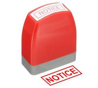 PATIKIL Notice Notice Stamp Self Inking, Red Ink Office Pre Inked Message Stamp for Business, Red