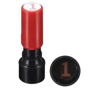 PATIKIL Number Stamps Self Inking, Numeral 1 7mm Red Plastic Round Number Stamp for Class Notebook Scrapbooking DIY Craft