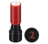 PATIKIL Number Stamps Self Inking, Numeral 2 7mm Red Plastic Round Number Stamp for Class Notebook Scrapbooking DIY Craft