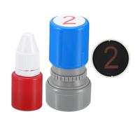 PATIKIL Number Stamps Self Inking, Numeral 2 Number Stamp Teacher Stamp Initial Stamp Ink Stamp for Class Notebook Scrapbooking DIY Craft Style 1, Red Ink