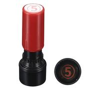 PATIKIL Number Stamps Self Inking, Numeral 5 7mm Number Ink Stamp with Circle Teacher Initial Stamper for Class Notebook Scrapbooking DIY Craft, Red Shell