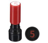 PATIKIL Number Stamps Self Inking, Numeral 5 7mm Number Stamp Teacher Stamp Initial Stamp Ink Stamp for Class Notebook Scrapbooking DIY Craft, Red Shell