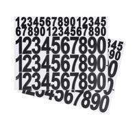 PATIKIL Number Stickers 1 Inch 2 Inch, 10 Sheets Waterproof Self Adhesive Mailbox Number Decals for Home Decor DIY Crafts Outdoor Sign, Black