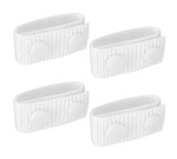 PATIKIL Nylon Belt Keepers, 4 Pcs Double Snaps Belt Keepers Nylon Webbing Loop Holder with Double Snaps for 2.2 Inch Wide Belt Duty Belt Security Fixing, White