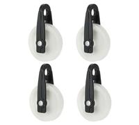 PATIKIL Nylon Clothesline Pulley, 4Pcs 2 Inch Diameter Outdoor Puller Rope Pulley Clothes Line Puller Kit Wire Rope Pulley for Outdoor Clotheslines